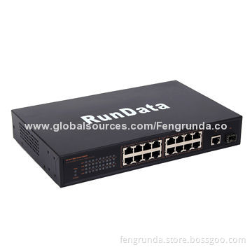 16-port Ethernet Switch with 1 Port Gigabit Combo